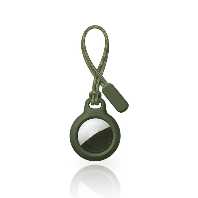 Porte-clés AirTag - RPD Coque rigide avec dragonne, Vert olive