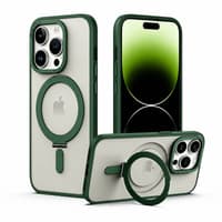 iPhone 15 Pro - Magsafe Stand Etui dunkelgrün – Bild 1