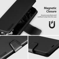 Google Pixel 10 / 10 Pro - Hanman Mill Flip Case mit 3 Kartenfächern, schwarz – Bild 5