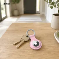 Étui de protection AirTag - RPD Housse en silicone souple avec anneau porte-clés, Rose – Bild 5