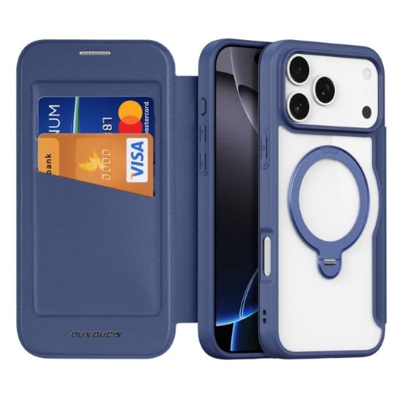 Apple iPhone 17 Pro - Dux Ducis Skin X Pro Series MagStand Dunkelblau – 2