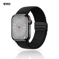 RPD Magnos Magnet Armband Nylon Geflochten für Apple Watch 44/45/46/49mm - Schwarz – Bild 1