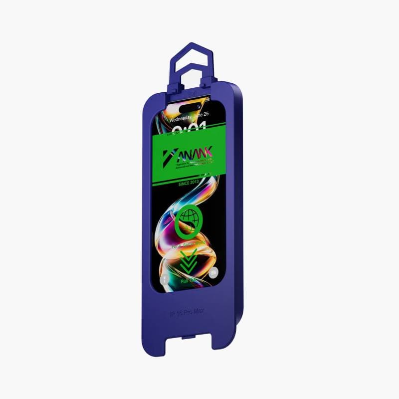 ANANK 2.5D Vetro temperato Full Glue con telaio di montaggio per iPhone 16 Plus (6.7")