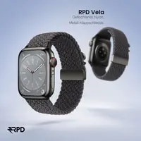 RPD Vela Cinturino Sport Nylon Intrecciato Parachute per Apple Watch 38/40/41/42mm - Grigio Pietra – Bild 5