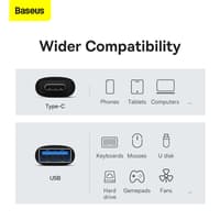 Baseus - Ingenuity Series - Mini OTG Adapter Type-C to USB-A 3.1, Black (ZJJQ000001) – Bild 7