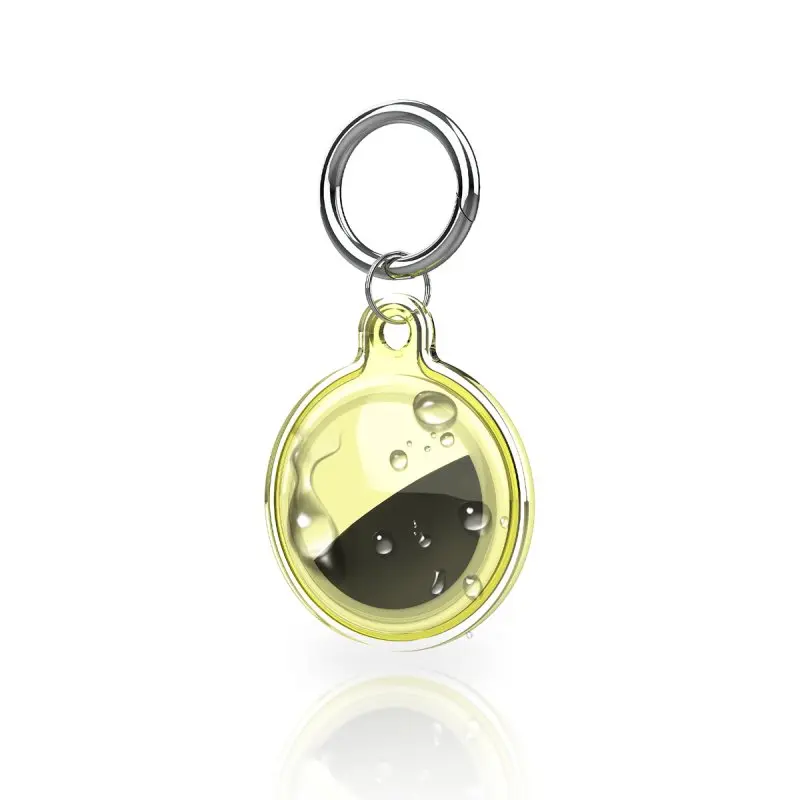 AirTag Keychain - RPD TPU Case, Water-repellent, Transparent, Yellow