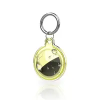 AirTag Keychain - RPD TPU Case, Water-repellent, Transparent, Yellow – Bild 1