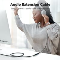 Joyroom - SY-A09 Audio-Transfer Serie AUX-Verlängerungskabel (3,5mm Stecker zu 3,5mm Buchse, 1,2m), Schwarz – Bild 8