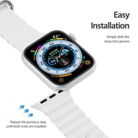 Apple Watch - DUX OceanWave Version Strap - 38mm/40mm/41mm/42mm(10.Gen), White – Bild 7