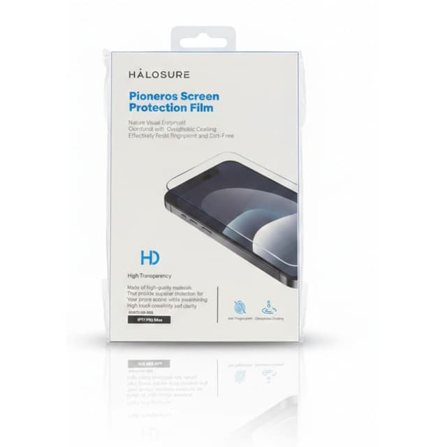 iPhone 17 Pro Max - Halosure Pioneros HD armored glass, transparent
