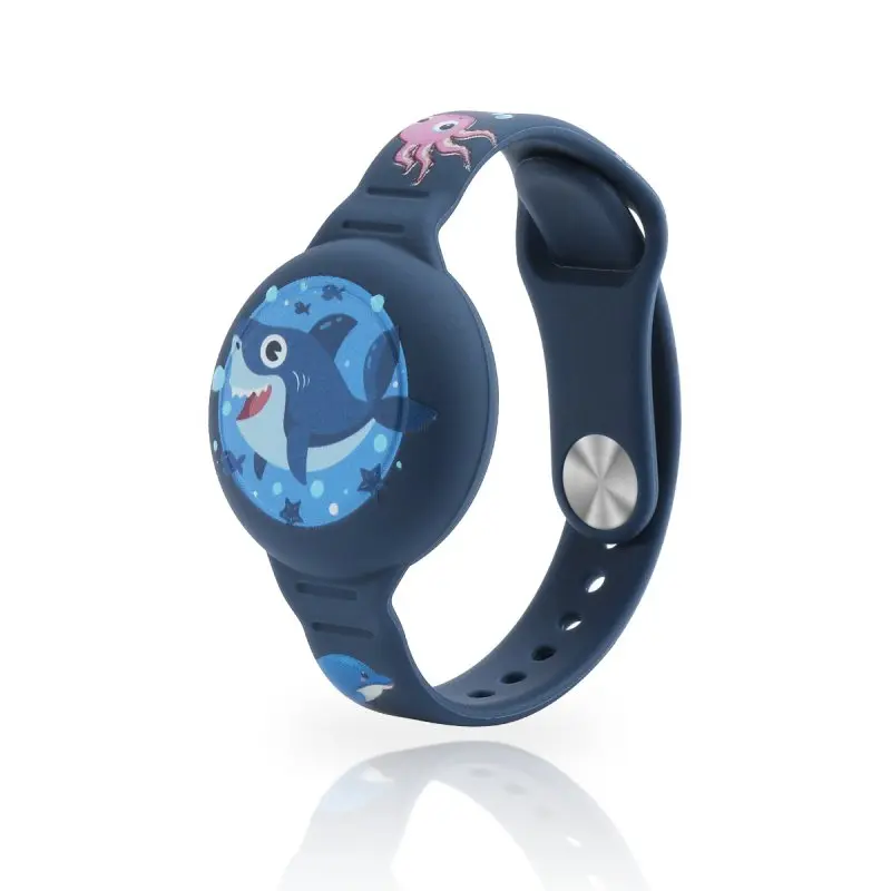 AirTag Armband - RPD Silikon-Armband, geschwungenes Design (Astronaut), Dunkelblau