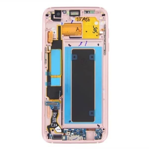 Samsung Galaxy S7 EDGE Frontglas / LCD rosé gold, renewed – 2