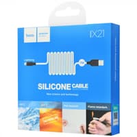 Hoco X21 - iPhone Lade- und Datenkabel (USB-A / USB-Lightning), weich, 1m, Weiss, Silikon – Bild 5
