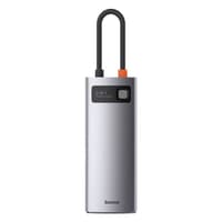 Baseus - Metal Gleam Serie - 6-in-1 Multifunktions Type-C HUB Dockingstation, Grau (CAHUB-CW0G) – Bild 1