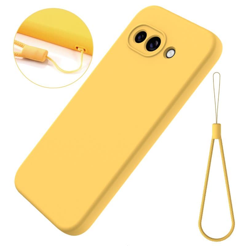 Google Pixel 9A - Custodia protettiva in silicone, giallo – 3