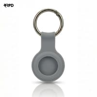 AirTag Schlüsselanhänger - RPD Silikon Case mit Metallring, Grau – Bild 1