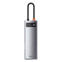 Baseus - Metal Gleam Series - 8-in-1 Multifunction Type-C HUB Docking Station, Gray (CAHUB-CV0G) – Bild 1