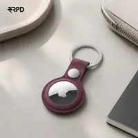 AirTag Schlüsselanhänger - RPD Case im gewebten Twill-Look, Weinrot – Bild 3