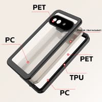 Google Pixel 9A - Custodia impermeabile per esterni Redpepper IP68 Serie FS, nero – Bild 9