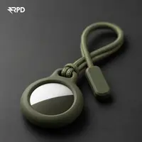 Porte-clés AirTag - RPD Coque rigide avec dragonne, Vert olive – Bild 4