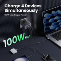 Ugreen - Nexode S GaN Fast Charger, 100W, 4-port (3x USB-C / 1x USB-A), black – Bild 3