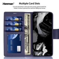 Google Pixel 10 Pro XL - Hanman Mill Flip Case mit 3 Kartenfächern, blau – Bild 3