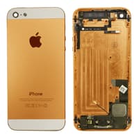 Apple iPhone 5 Backcover gold/weiss mit Logo, neu, original – Bild 1