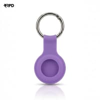Porte-clés AirTag - Étui en silicone RPD avec anneau métallique, violet – Bild 1
