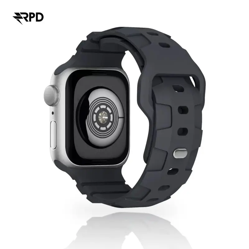 RPD Lattice Silikonarmband Karo-Muster für Apple Watch 38/40/41/42mm - Dunkelgrau