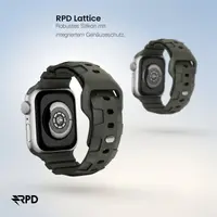 RPD Lattice Silikonarmband Karo-Muster für Apple Watch 38/40/41/42mm - Grün – Bild 5