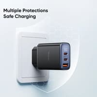 McDodo - Fast Charger with Digital Display, 30W, 2x USB-C & 1x USB-A, Black – Bild 7