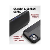 iPhone 14 Plus - Raptic/X-Doria Urban Folio - Outdoor Flip Case, Schwarz – Bild 6