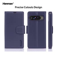 Google Pixel 10 Pro XL - Hanman Mill Flip Case mit 3 Kartenfächern, blau – Bild 2