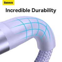 Baseus Série Flash Ⅱ Câble de recharge rapide 3 en 1 Type-C vers M+L+C 100W 1.5m violet (CASS030205) – Bild 7