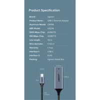 Ugreen - USB-C to RJ45 LAN adapter (CM199 / 50737), gray/black – Bild 9