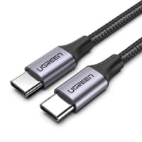 UGREEN - USB-C to USB-C 100W Fast Charging Woven Cable, US161 1.5 m, Gray – Bild 1