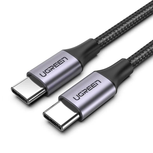 UGREEN - USB-C to USB-C 100W Fast Charging Woven Cable, US161 1.5 m, Gray