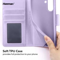 Samsung Galaxy A17 5G (2025) - Hanman Mill Flip Case avec 3 compartiments pour cartes, violet – Bild 3