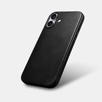 iCarer - iPhone 16 Plus - Oil Wax Premium Echtleder Backcase, Schwarz (WMI16240703-BK) – Bild 2