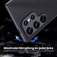 Samsung Galaxy S25 Ultra - Robustes TPU-Case mit Carbon-Optik, Schwarz – Bild 3