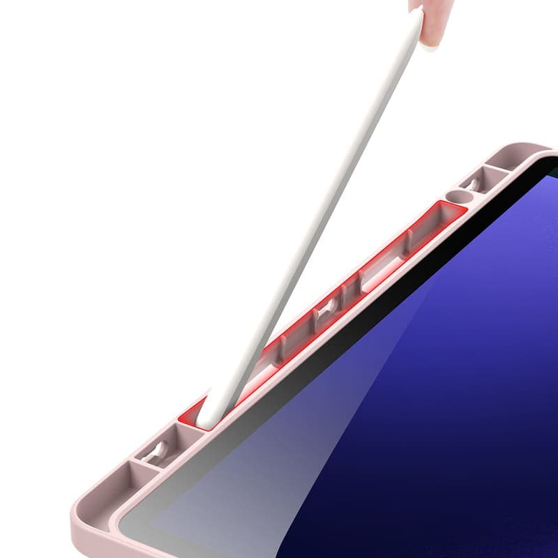 Samsung Galaxy Tab S9 FE Plus / S9 Plus / S10 Plus - Dux Ducis Magi Series, aufstellbares Flip-Etui, Pink – 3