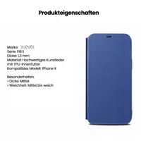 Samsung Galaxy S9 Plus - X-Level FIBColor Flip Wallet Etui, similicuir, 360° protection circulaire, or – Bild 4