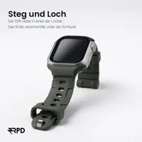 RPD Lattice Silikonarmband Karo-Muster für Apple Watch 38/40/41/42mm - Grün – Bild 3