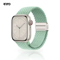 RPD Magnos Magnet Armband Nylon Geflochten für Apple Watch 44/45/46/49mm - Salbeigrün – Bild 1