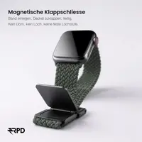 RPD Vela Cinturino Sport Nylon Intrecciato Parachute per Apple Watch 38/40/41/42mm - Verde Oliva – Bild 3