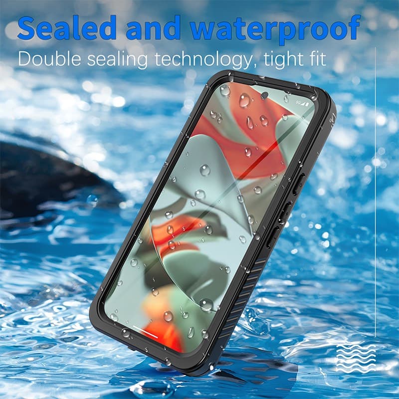Google Pixel 9A - Custodia impermeabile per esterni Redpepper IP68 Serie FS, nero – 3