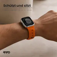 RPD Lattice Silikonarmband Karo-Muster für Apple Watch 38/40/41/42mm - Orange – Bild 4