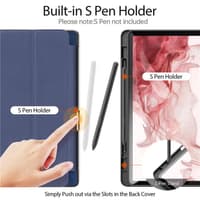 Samsung Galaxy Tab S9 - Dux Ducis Domo Series, attachable flip case, blue – Bild 2