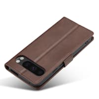 Google Pixel 9 / 9 Pro - LC.IMEEKE Wallet Etui mit 3 Kartenfächern & Magnetverschluss, braun – Bild 4