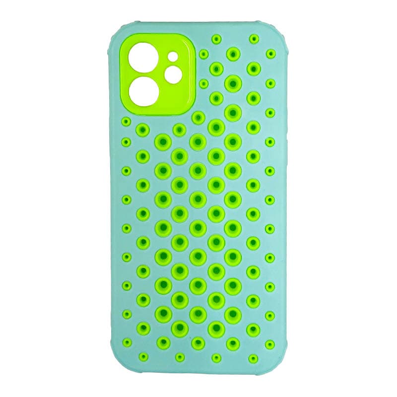 iPhone 12 - Custodia traforata, turchese